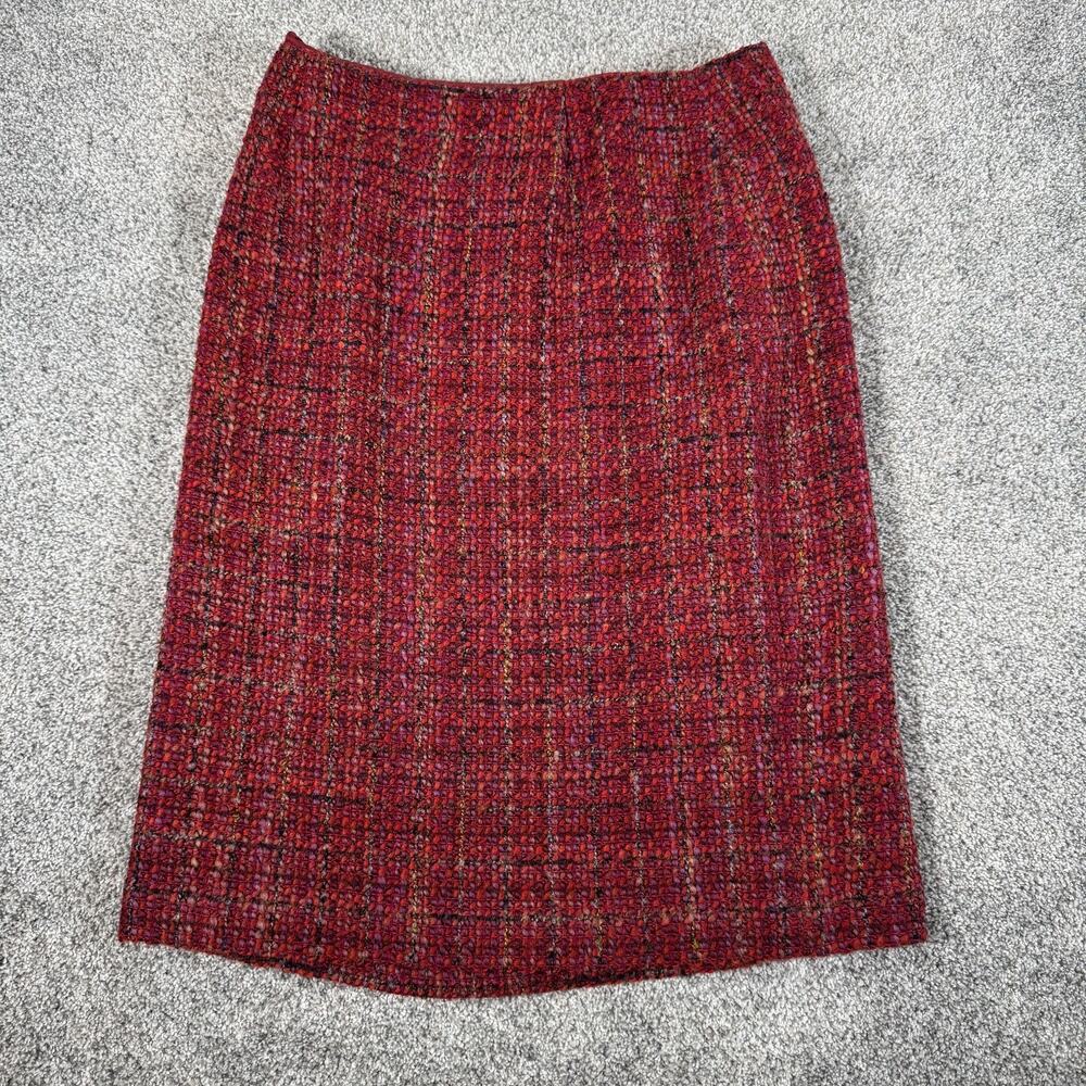 Vintage Y2K Talbots Skirt 8 Petit Tweed Wool Blend Lined Career Preppy Old Money